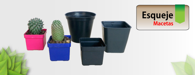 20x Macetas cuadradas de plástico para plantas/cultivo Romberg 8cm